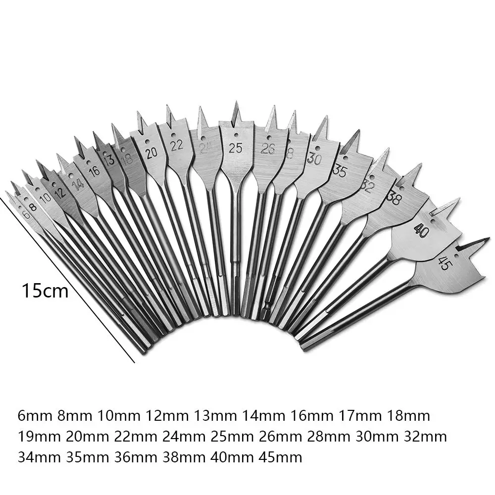 1pc Hot sale Durable Power Tools Woodworking Tool High-carbon Steel Wood Hand Drill Bits Flat Drills