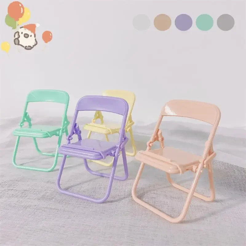Cute Mobile Phone Stand Desktop Phone Stand Kawaii Mini Chair Adjustable Holder for ipad Cellphone Desk Organizer Tablet Support