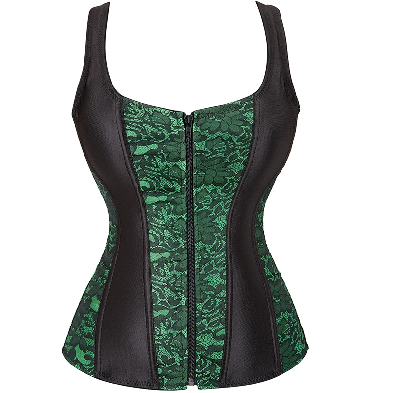 Corset Top Womens Shoulder Straps Bustier Overbust Exotic Corselet Sexy Lingerie Brocade Plus Size Costumes Fashion Halloween