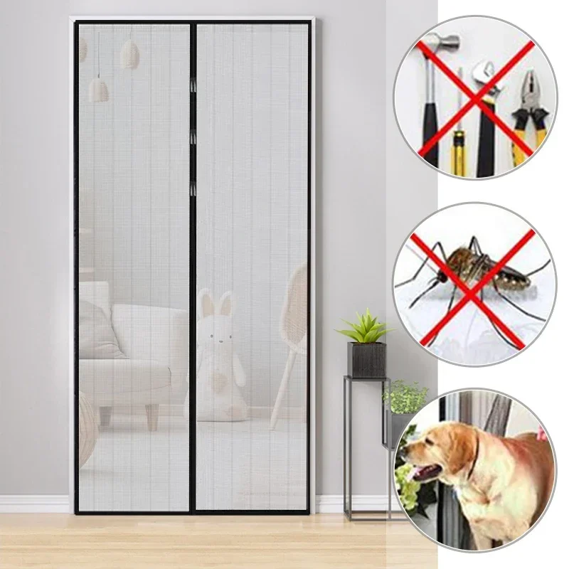 Description Picture 5 of itemCurtains Magnetic Mosquito Net 80/90/100 Cms Magnetic Screen Door Automatic Closing Window Curtain Shades Home Textile Garden