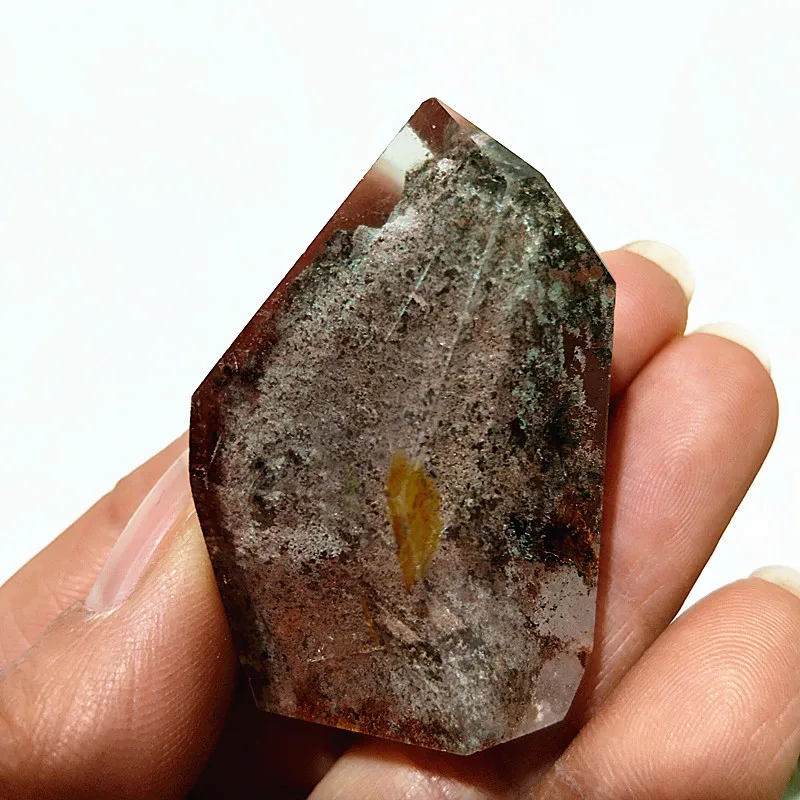 Natural Garden Phantom Crystal Quartz Freeform Stone Witchcraft Spiritual Meditation Healing Feng Shui Room Decor Ornament 2