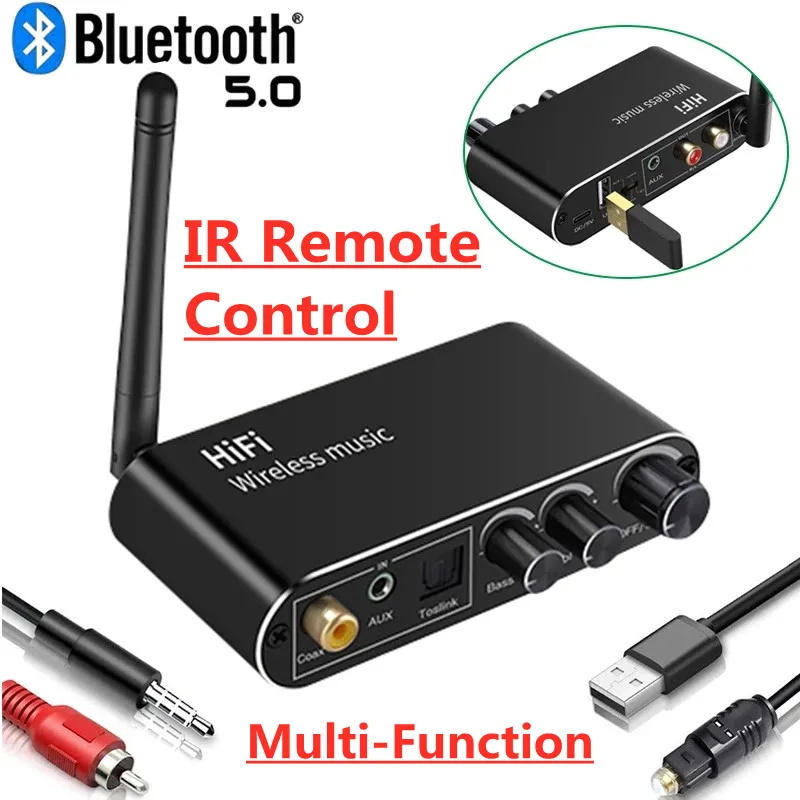 Digital to Analog Audio DAC Converter Optical Fiber Coaxial 3.5MM AUX RCA Amplifier Car kit Speaker U Disk Bluetooth Receiver |