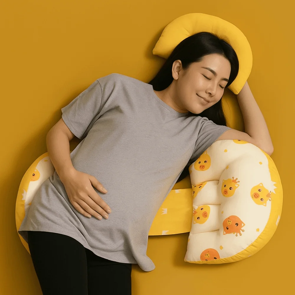 High Resilience Pregnancy Pillow Adjustable Distance Cartoon Maternity Cushion Ergonomic Animal Pattern Pregnant Women's Pillows