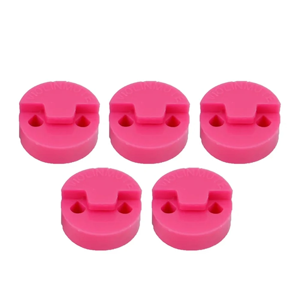 5pcs Rubber Violin Mute Professional Violin Parts 20 X 20mm Round Rubber Mute Silencer Stringed Instrument Accessories violin mute