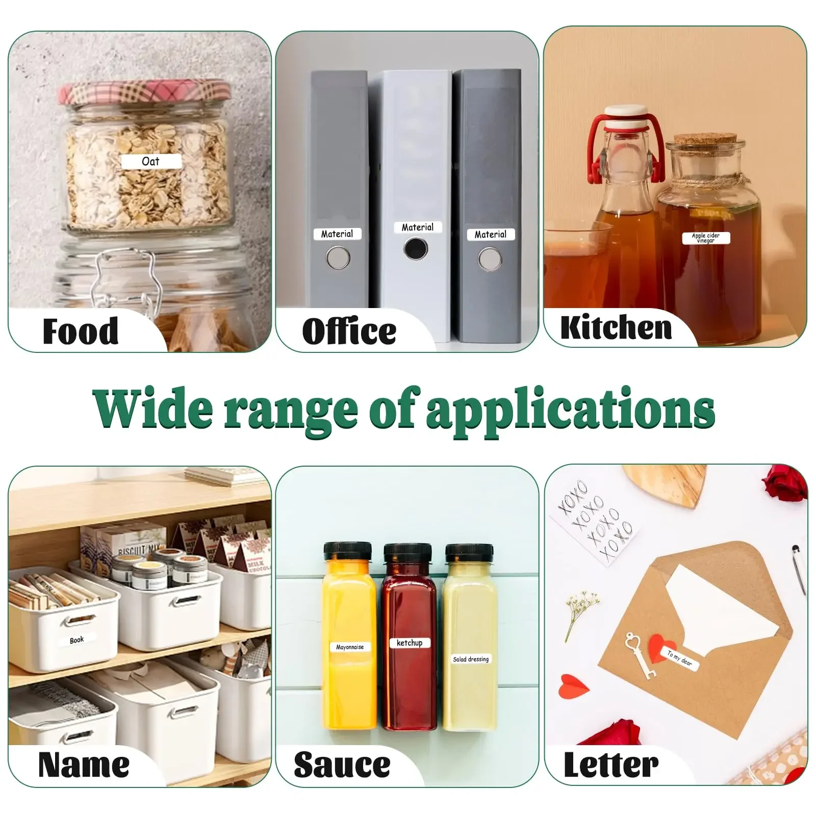 Label Sticker 12*40/15*30mm Label Tape Thermal Printer Paper 160pcs/roll Compatible D30 Marklife P12P11 Labeller For Home Office