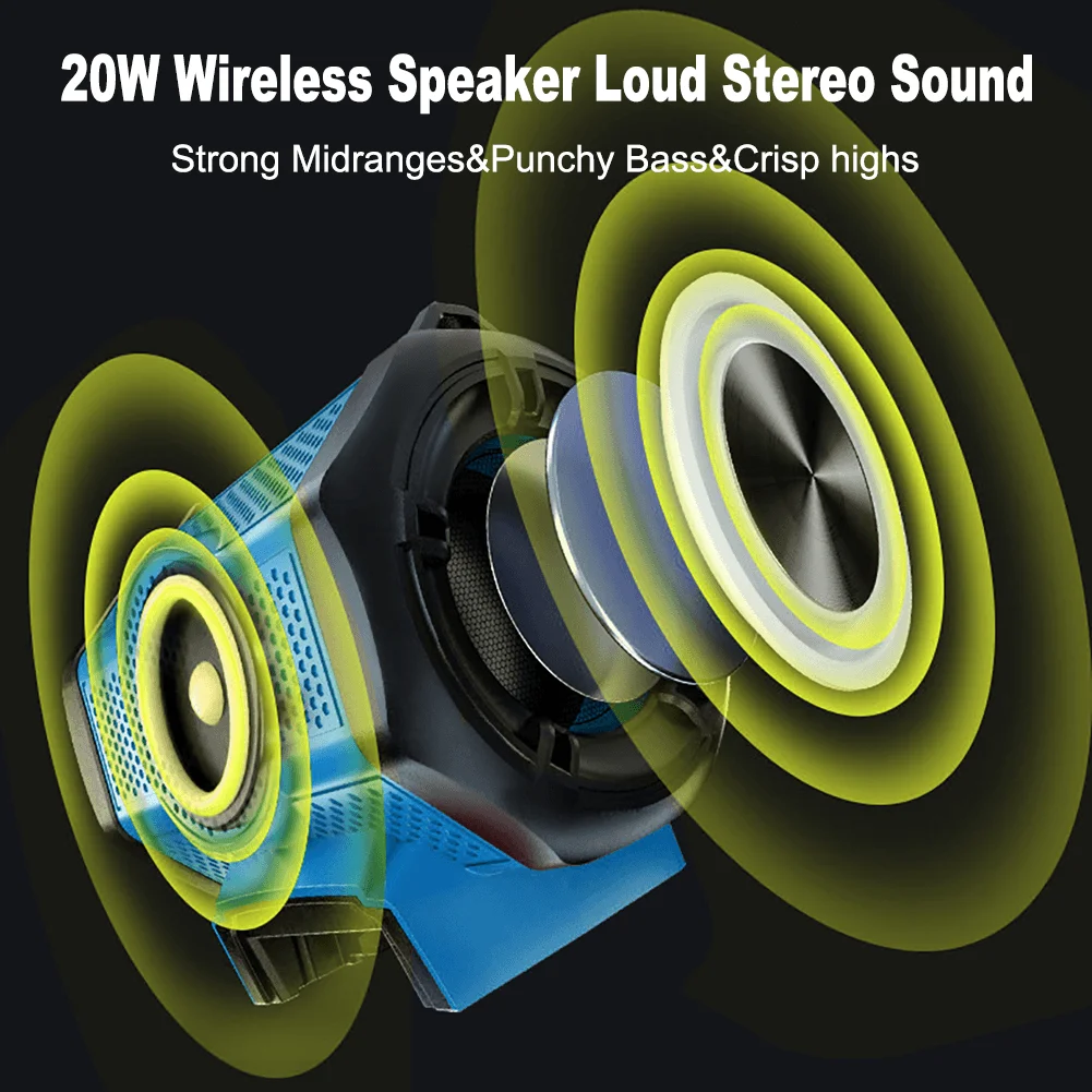 PATUOPRO Cordless Bluetooth Speaker Box Portable Wireless Surround Player Loudspeaker Compatible Makita 18V Battery(No Battery)