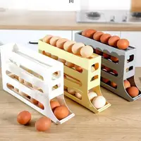 Réfrigérateur oeufs boîte de rangement roulant cuisine conteneur oeufs roulant support maison grande capacité réfrigérateur oeufs support organisateur 2