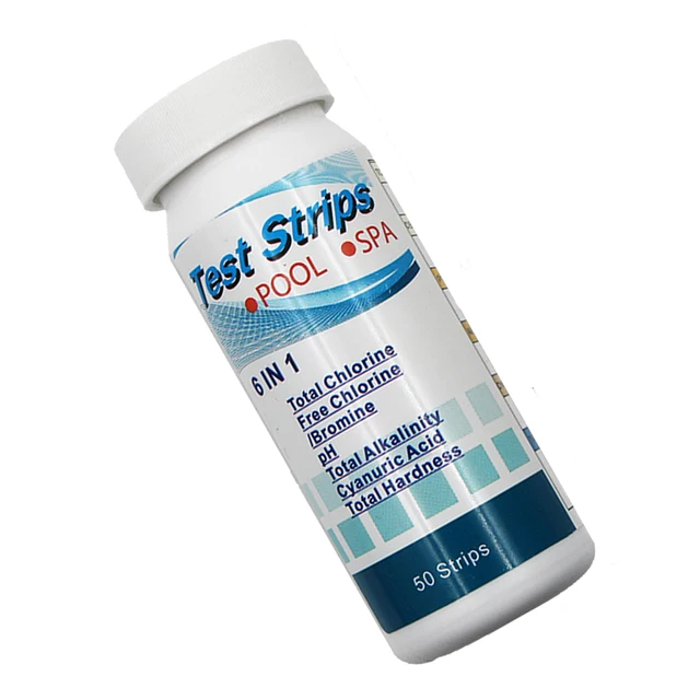 50Db Vízteszt Ph-Csíkok Nagy Pontosságú 6-In-1 Maradék Klór Érték Lúgossági Keménység Tesztelő Akváriummedence Kiegészítők - Image 3