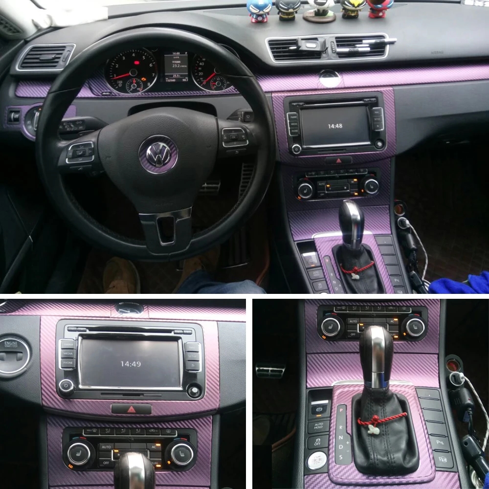 

Автомобильные аксессуары 3D/5D наклейки из углеродного волокна для Volkswagen Passat B7 2012-16 декорирование внутренней центральной панели управления дверной ручкой