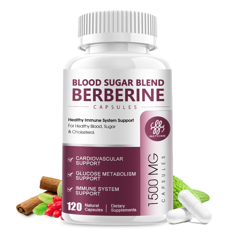 Berberine Supplement 1500mg with Ceylon Cinnamon Bitter Melon Green Tea Supports Immune Heart Health & Gastrointestinal berberine capsules