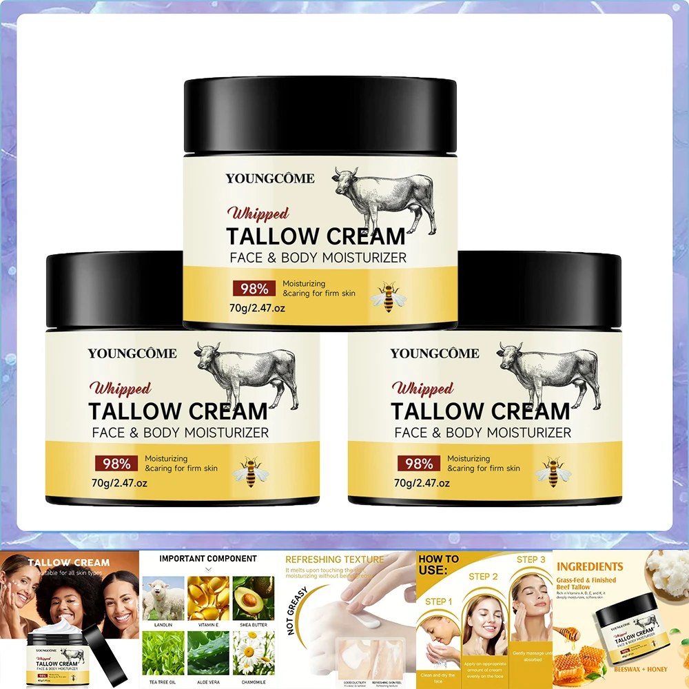 Beef Tallow Honey Balm Deep Moisturizing and Brightening Cream