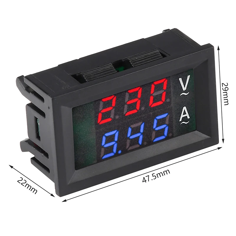 10A 50A 100A 220V 전압 전류 측정기 테스터 AC 50-500V 디지털 LCD 볼트미터 암미터 감지기 전류 변압기