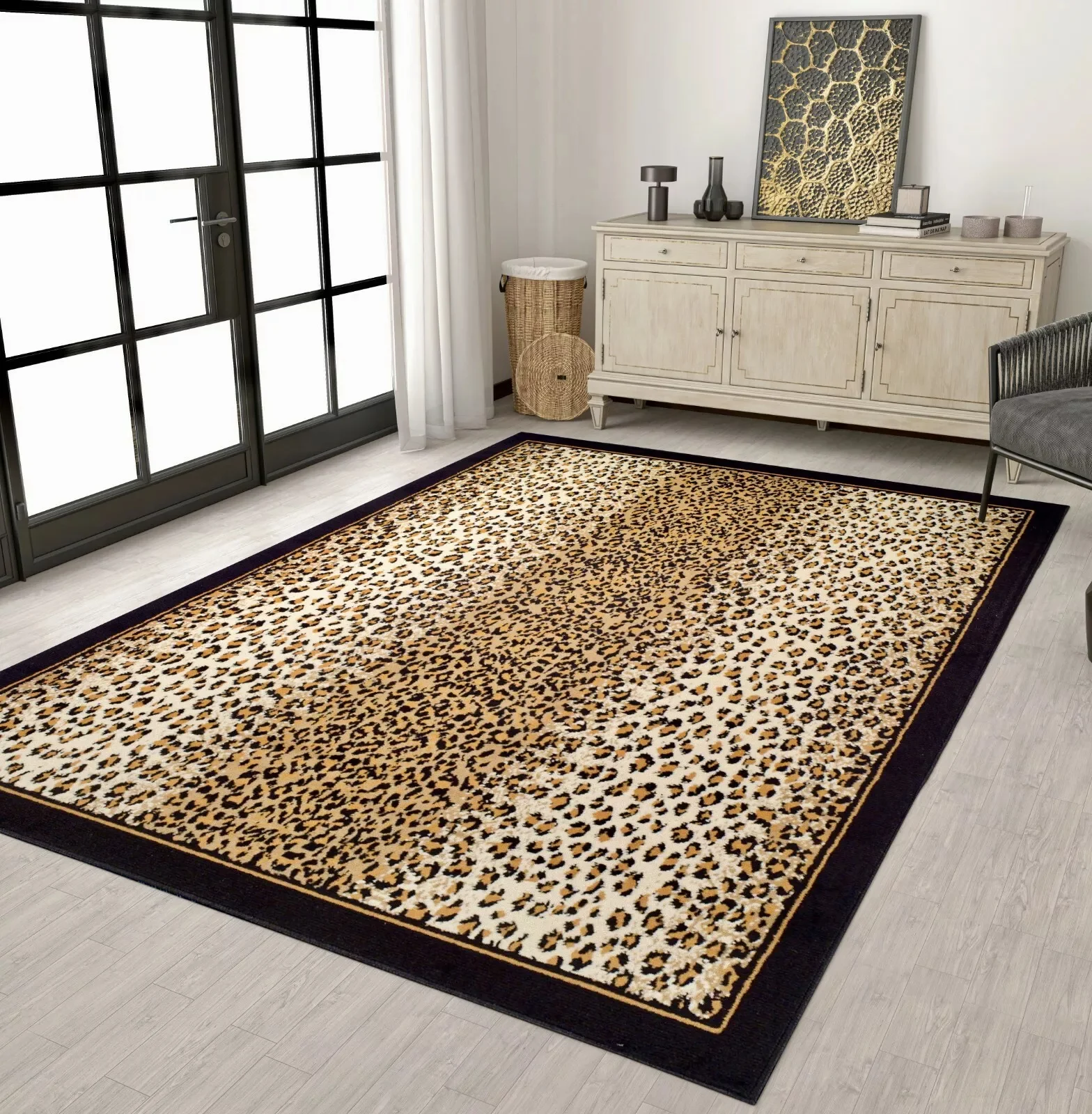 Leopard Living Room Rug Mat Non-slip Absorbent Mat Front Room Corridor Kitchen Bedroom balcony toilet Modern decorative carpet 3