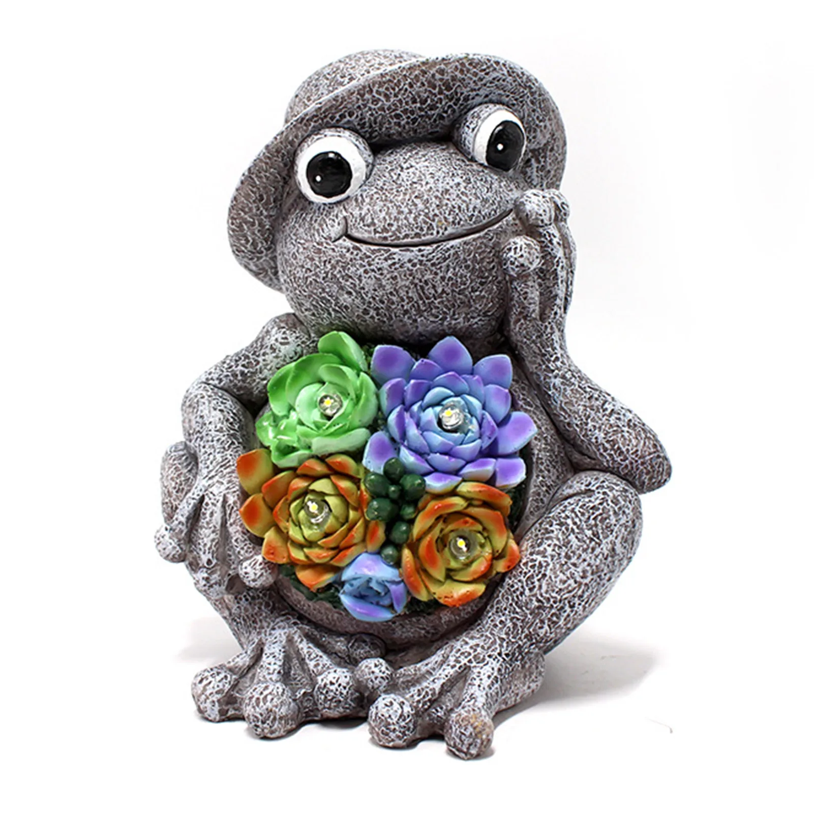 

Succulent Frog Figurine Ornament Table Art Home Room Decoration for Balcony Garden Decorations CLH@8