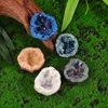 Nature Agate Geode Stone Irregular Colourful Electroplating Druzy Cluster Rocks Mineral Specimen Home Decor 1