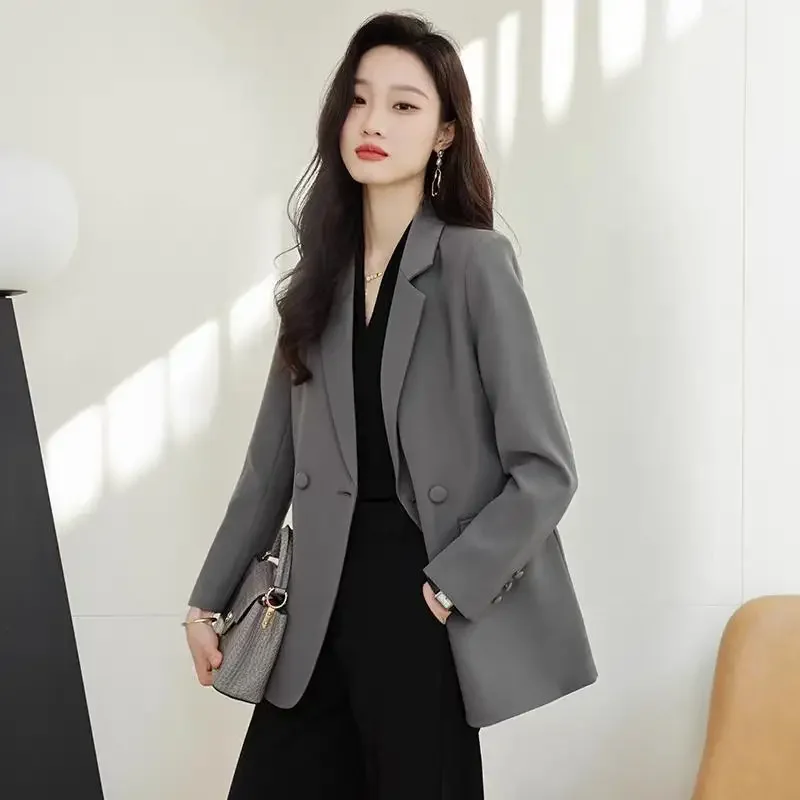 

UNXX Women Autumn Vintage Casual Black Suits Coat Blazer Women Commuter Style Back Split Loose Sleeve Suits Coat Women Clothing