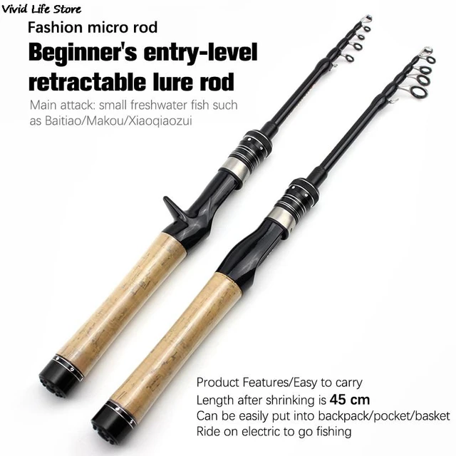 168cm 185cm Ultra light ul power Telescopic Fishing Rod Spinning