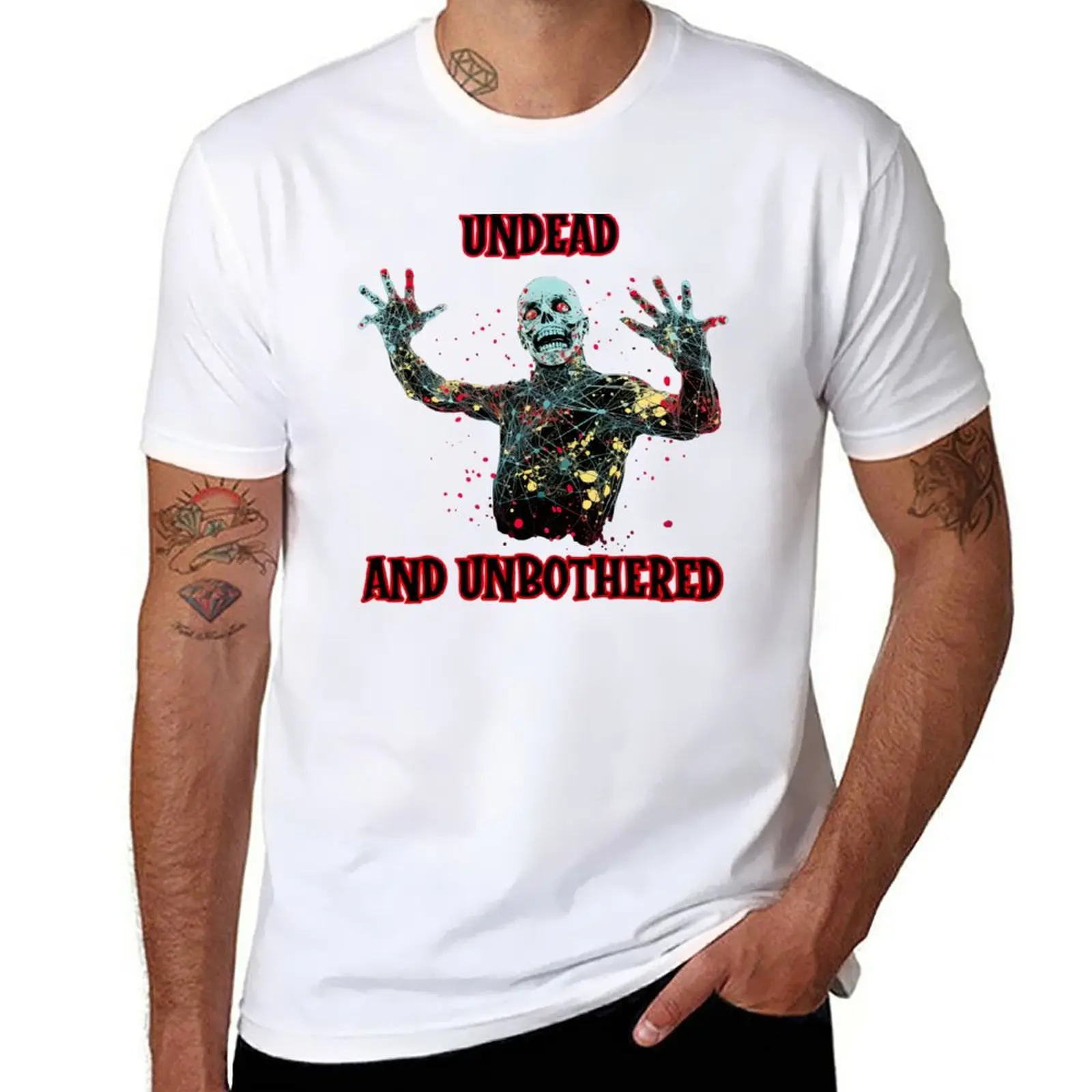zombie, undead and unbothered, Halloween, Christmas T-Shirt sports fan t-shirts custom t shirts mens graphic t-shirts pack