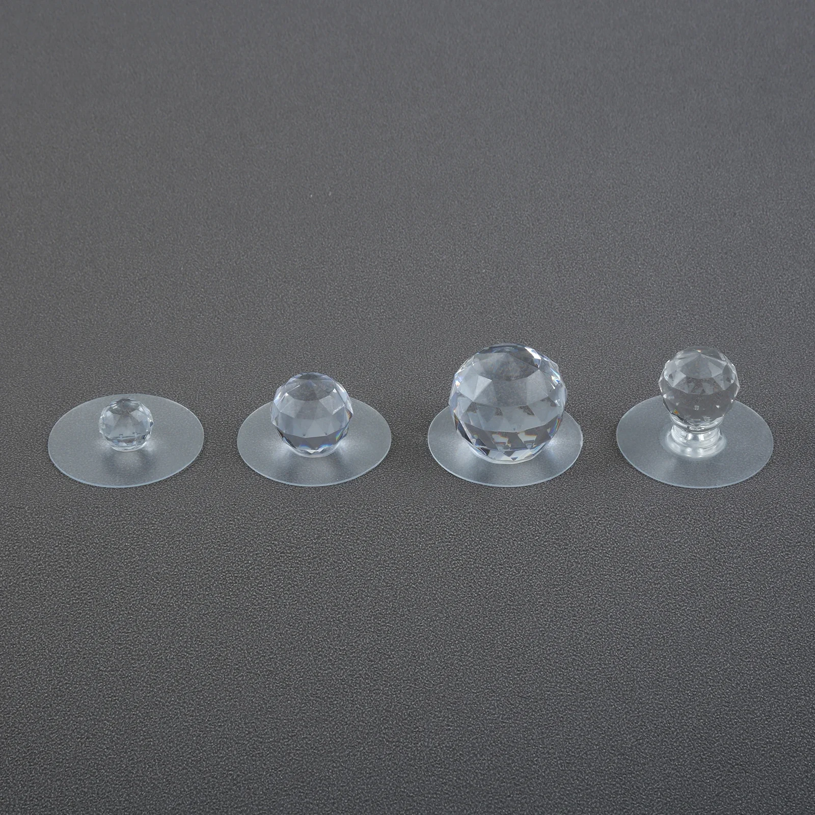 Furniture knobs 2 or 1pc drill free transparent acrylic cabinet drawer knob round diamond handle clear crystal mini pull for kitchen door window