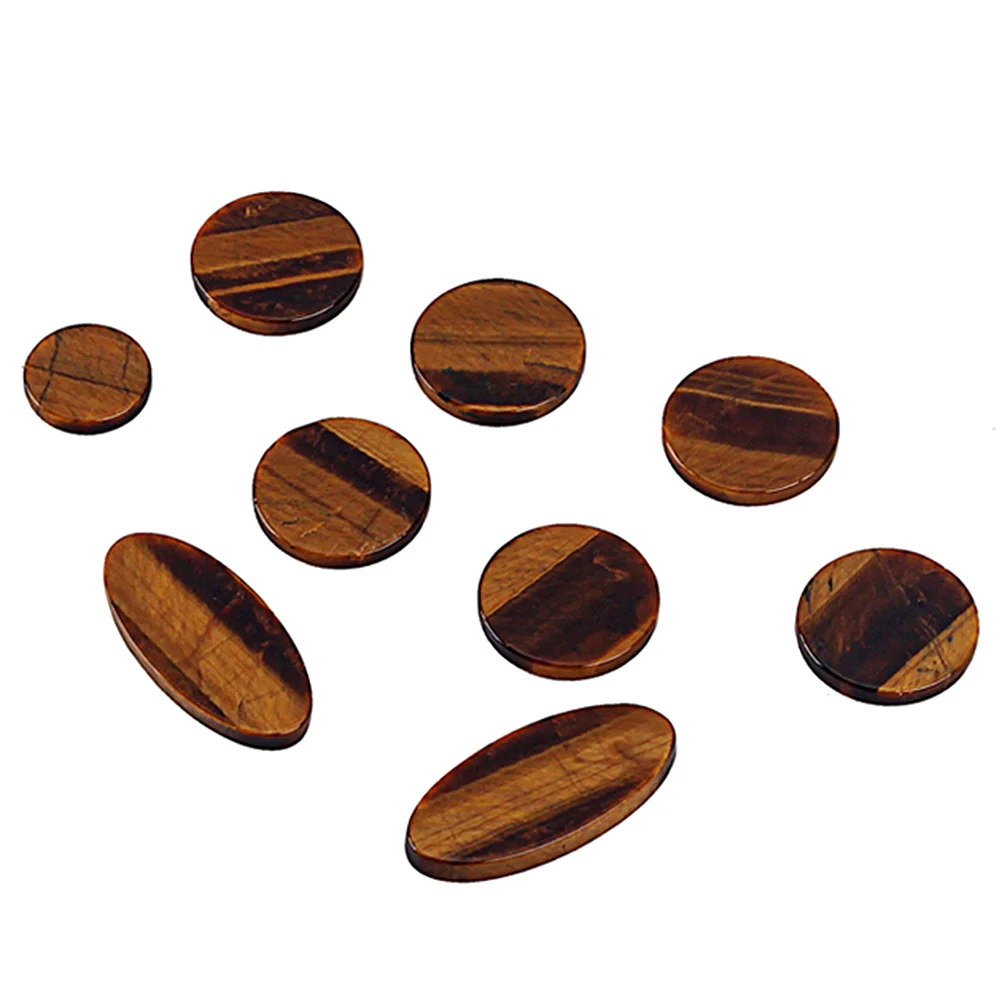 

9pcs Brown Shell Saxophone Key Button Inlays Saxophone Clasp Pads for Tenor Alto Soprano Saxophone Replacement Accessories