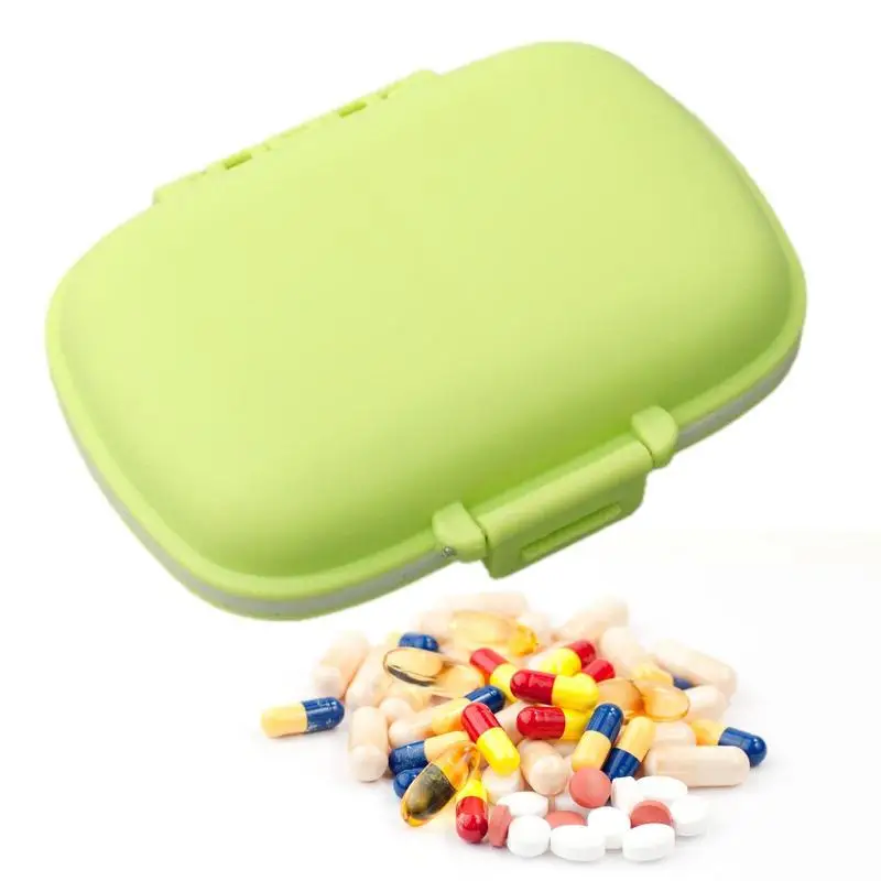 

Travel Pill Organizer 8 Compartments Portable Pill Case Travel Pill Case With Lock Personal Pill Organizers Pocket Medication