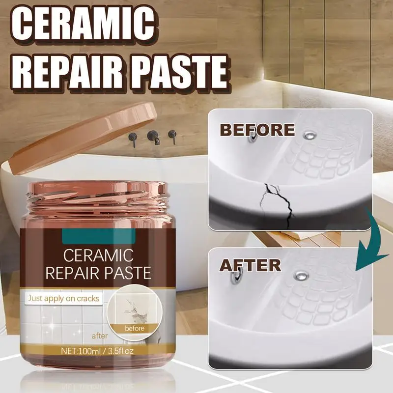 Bath Tub Crack Repair Ceramic Tile Small Hole Repair Household Accessory Home Wall Repair Kit For Enamel Fiberglass Porcelain 5