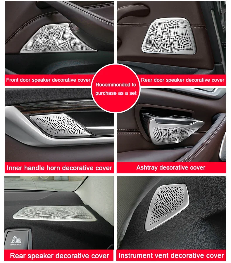 For BMW 5 Series G31 G30 2018 2019 2020 2021 2022,Car Door Speaker Trim Cover A-pillar Horn Protection Cover Interior Accessorie