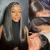 36 38 Inch 13x6 HD Transparent Bone Straight Lace Frontal Wigs 5x5 Glueless Wear and Go Human Hair Wig 200 Density for Women 3