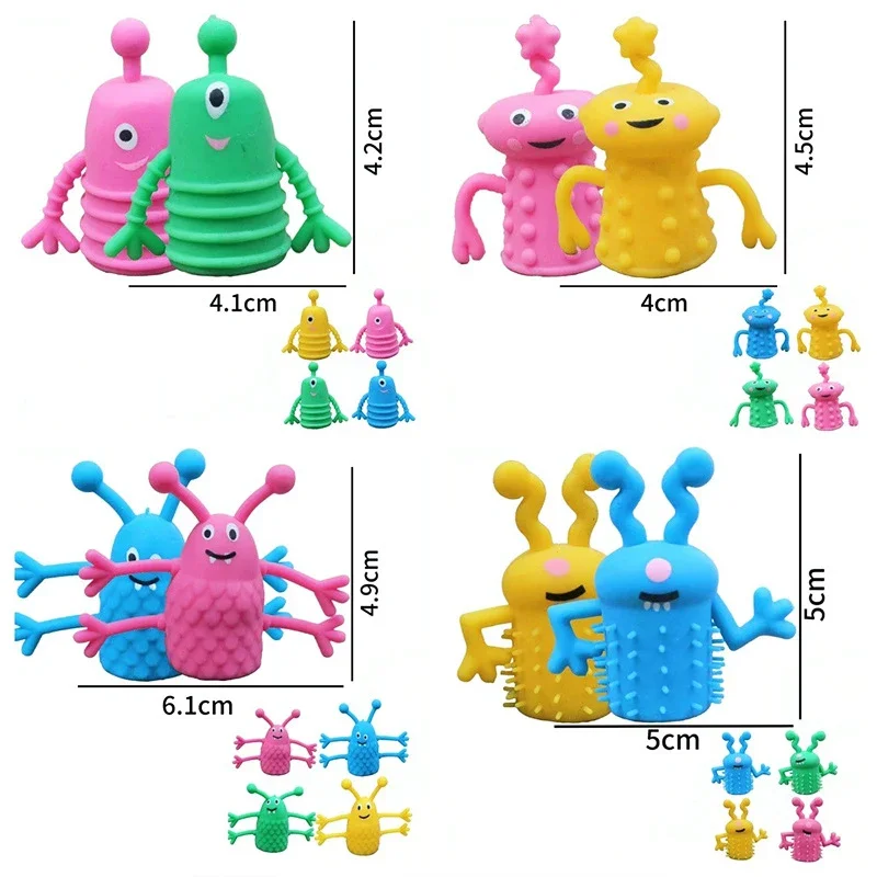 Cute Monster Finger Toppers – Soft Stretchy Fidget Toys (5/10/20 PCS) 5