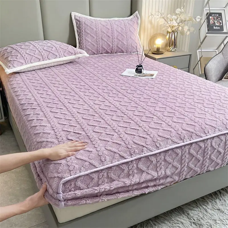 Mattress Cover Protector Elastic Fitted Sheet 1PC 200x220 Flannel