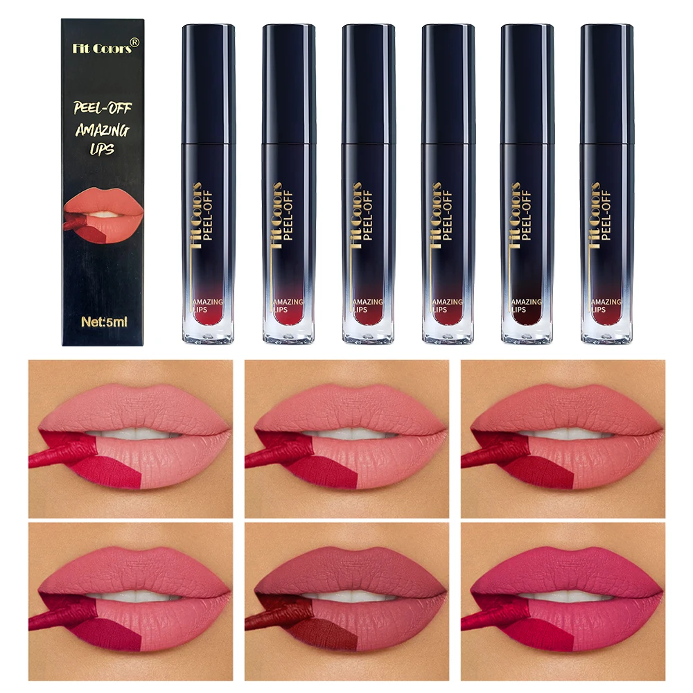 Long-Lasting Peel Off Lip Tint, Natural Finish, Non-Sticky, Suitable For All Skin Types, Red Hue 2