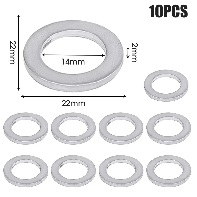 Oil Drain Plug Crush Washers Gaskets 14mm 50/10Pcs Honda Accord Civic CRV CRZ HRV Pilot Acura 9410914000 94109-14000 oil drain plug gasket oil drain plug seal washer sealing washers