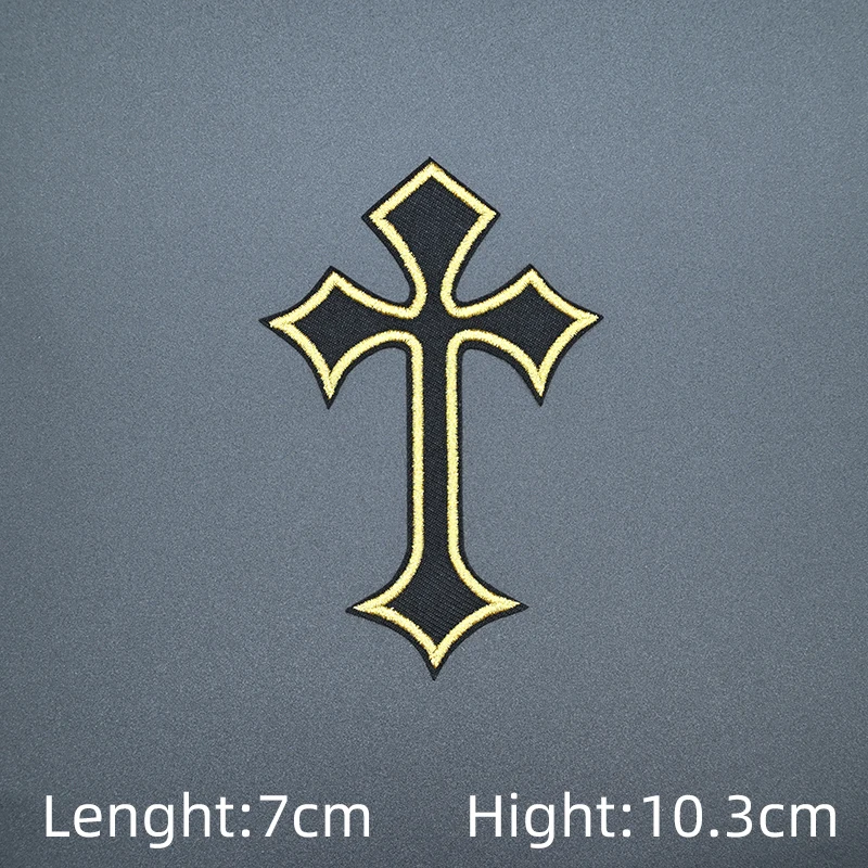 10.3*7CM Christ Cross Stickers Iron On Patches Embroidered Applique  Badge,Clothing Thermoadhesive Patch DIY For Clothes,Backpack - AliExpress
