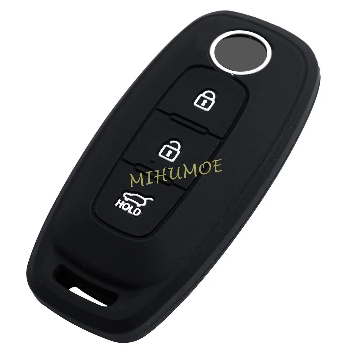 3B Silicone Car Remote Key Case Cover Chain Ring Holder For Nissan ...