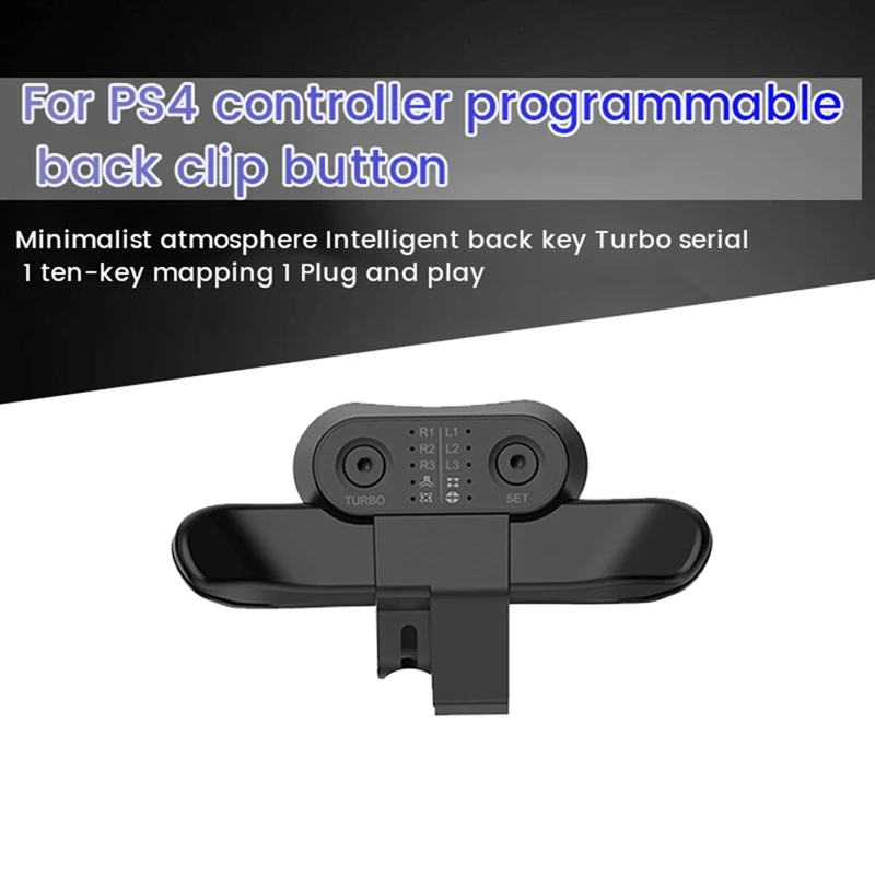 1 Stuk Gamepad Back Paddles Voor Ps4 Strike Pack Controller Extra Knoppen Zwart Voor Ps4 Turbo Back-Knop Backkey Extender