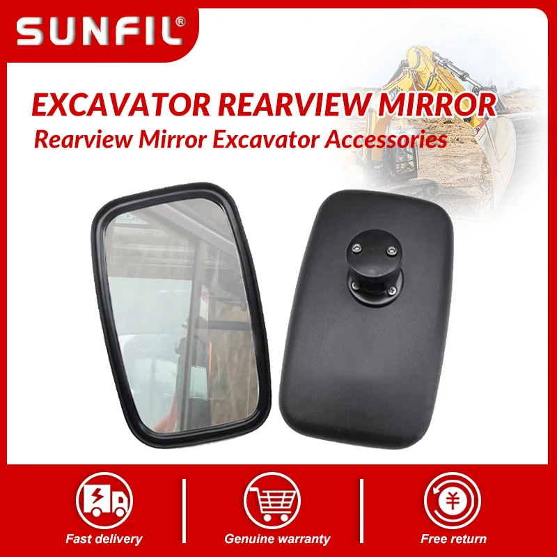 CIYODO Bagger-Rückspiegel - Anti-Vibrations Spiegel Für Baumaschinen & Traktoren