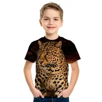 Summer Children Space Galaxy 3D T shirt Angel Animal Lion Tiger Wolf Leopard Printed Boys Girls T-shirt Kids Fashion Tshirt Tops 2