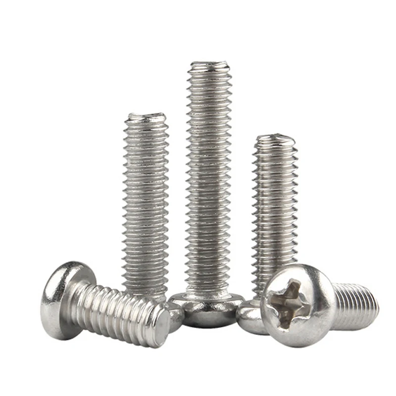Cross Recessed Pan Head Screw 50pcs/lot M1.2-M2.5 A2-70 Stainless Steel Phillips Machine