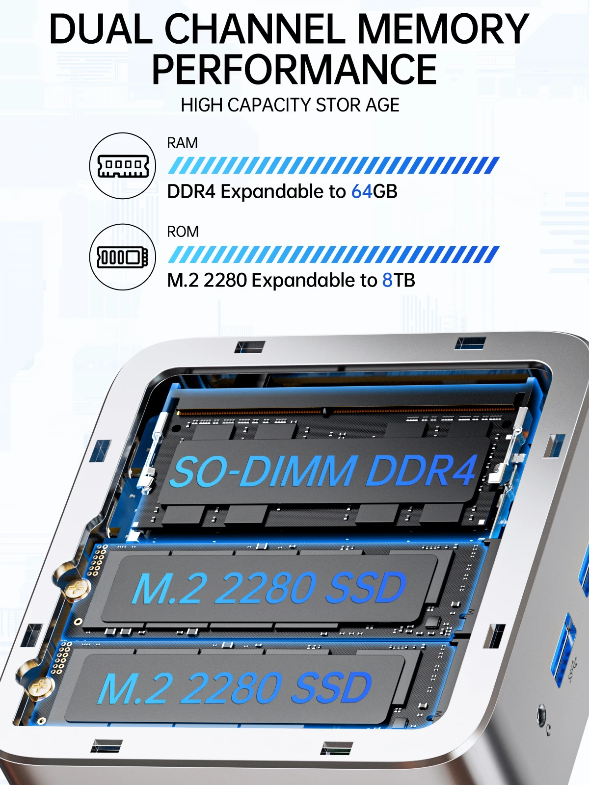 GMKtec NucBox G10 Mini Pc AMD Ryzen™ 5 3500U 2*DDR4 SO-DIMM 16GB
