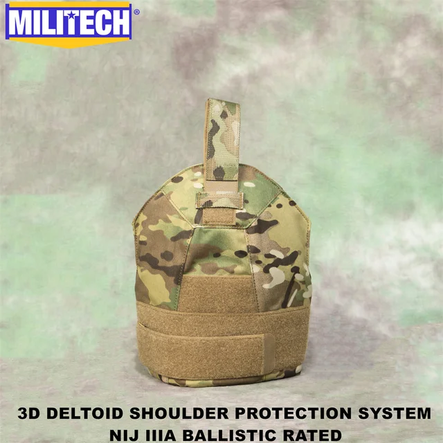 MILITECH-NIJ Level 3A 0108.01 3D Shoulder Ballistic Protection System Contoured Deltoid Armor Fits AVS JPC 2.0 CPC LVS Vest 6