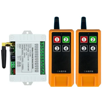 433MHZ Ndustrial DC 12V 24V 36V 4CH RF Interruttore di telecomando senza fili Ricevitore radio con telecomando a lunga distanza 2000M
