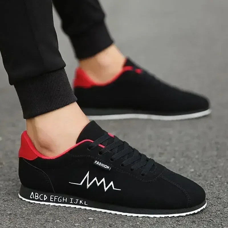 2024 Fashion Red Summer Low Men's Sneakers Canvas Shoes Comfortable Flat Vulcanized Shoes for Men Breathable Gym Mens Trainers 2