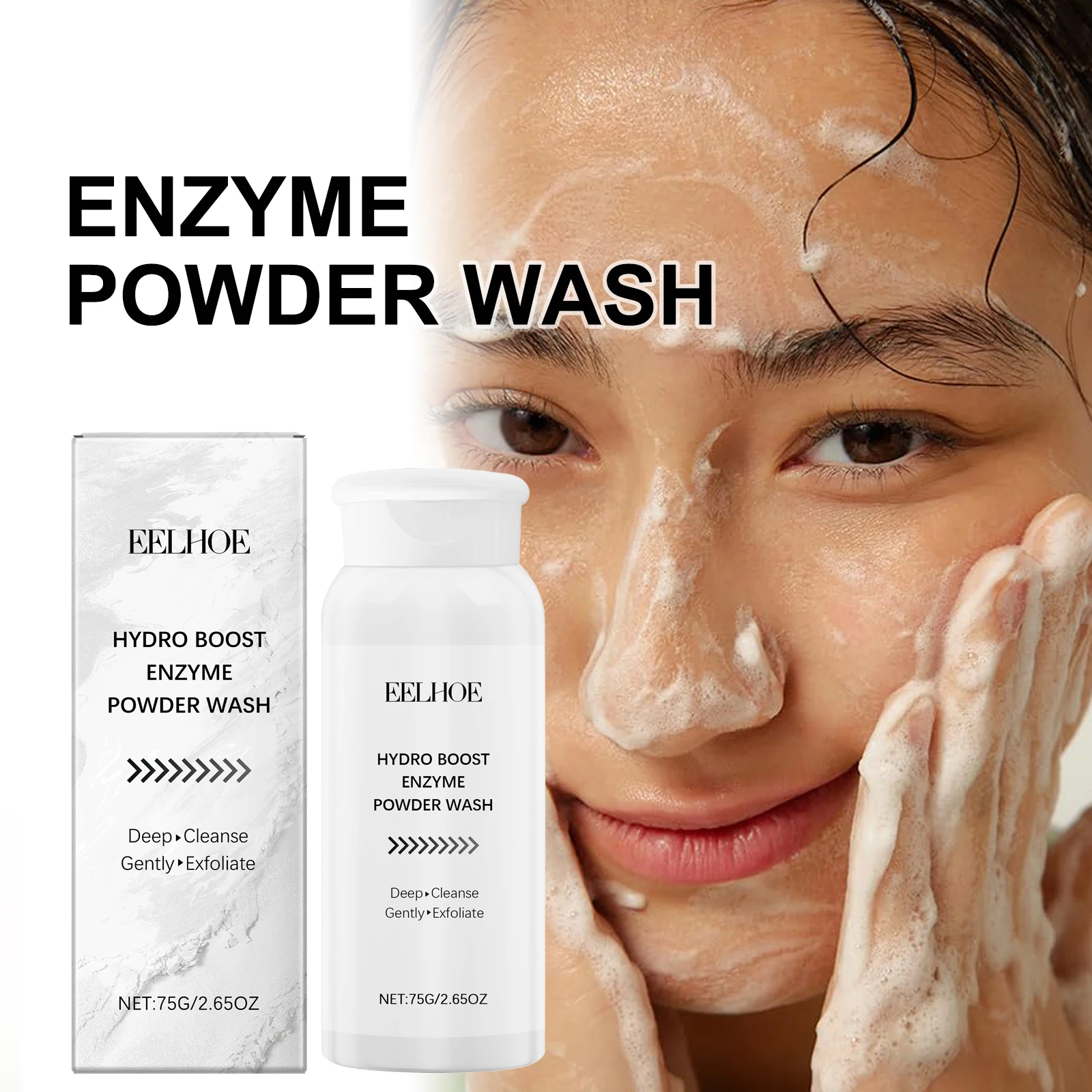 Enzyme Face Wash Powder 75g Gentle Exfoliating Cleanser for