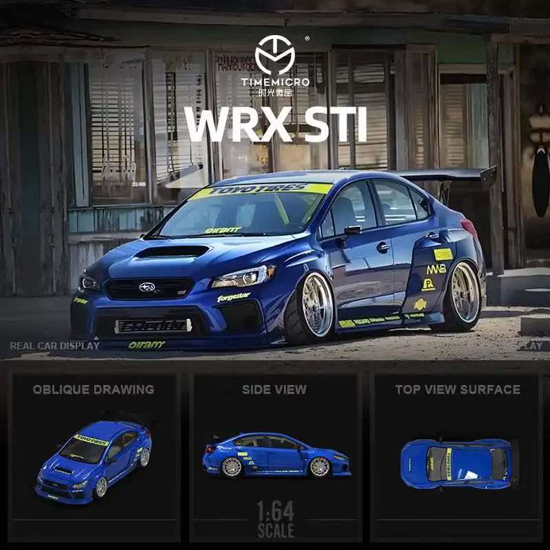 Time Micro 1:64 Wrx Sti Blue Diecast Model Car