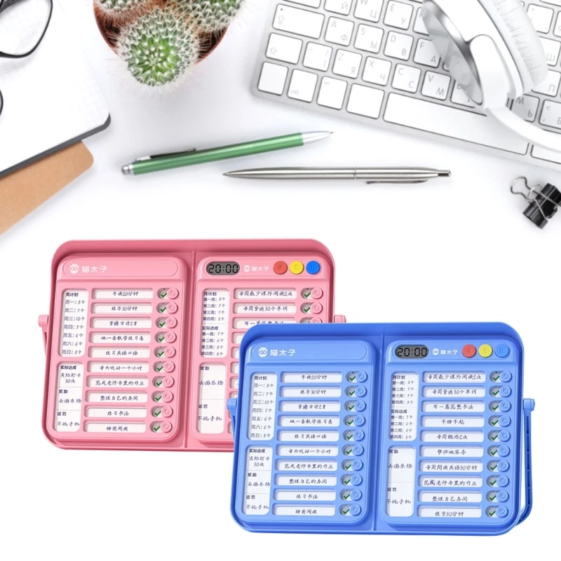 Chore Chart Kids, Plastic Checklist Board Daily to Do List Task Board Erasable Whiteboard Sign, Desktop/Hanging/Magnetic