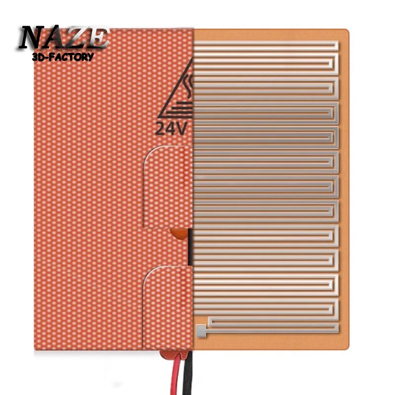 NAZE VORON 3D Printer V0 V0.1 V0.2 24V 60W Silicone Heater Pad Heating Bed 100x100mm  For VORON 0/0.1 /0.2 Parts