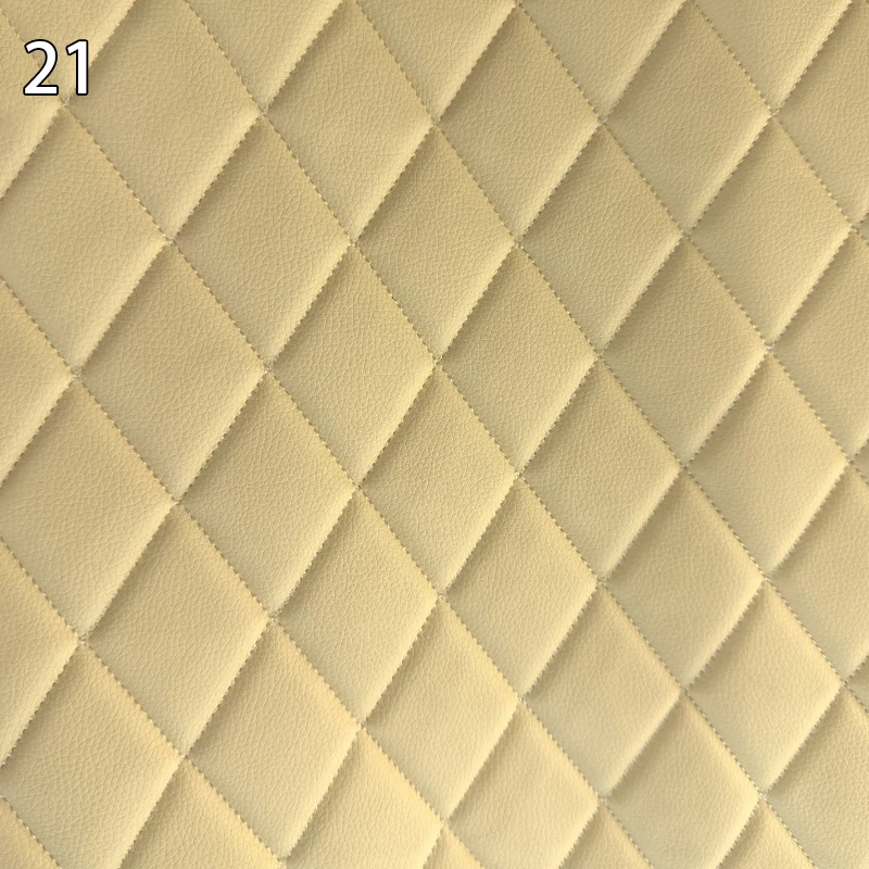 Luxurious Quilted Faux Leather Fabric for Interior Décor and Upholstery