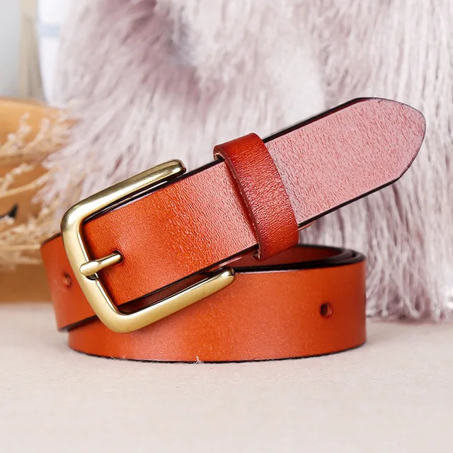 Women's Belt Lady Fashion Classic Brand Design Genuine Leather Belt Woman Luxury Oil Wax Cow Leather Belt Female western belts for women Belts