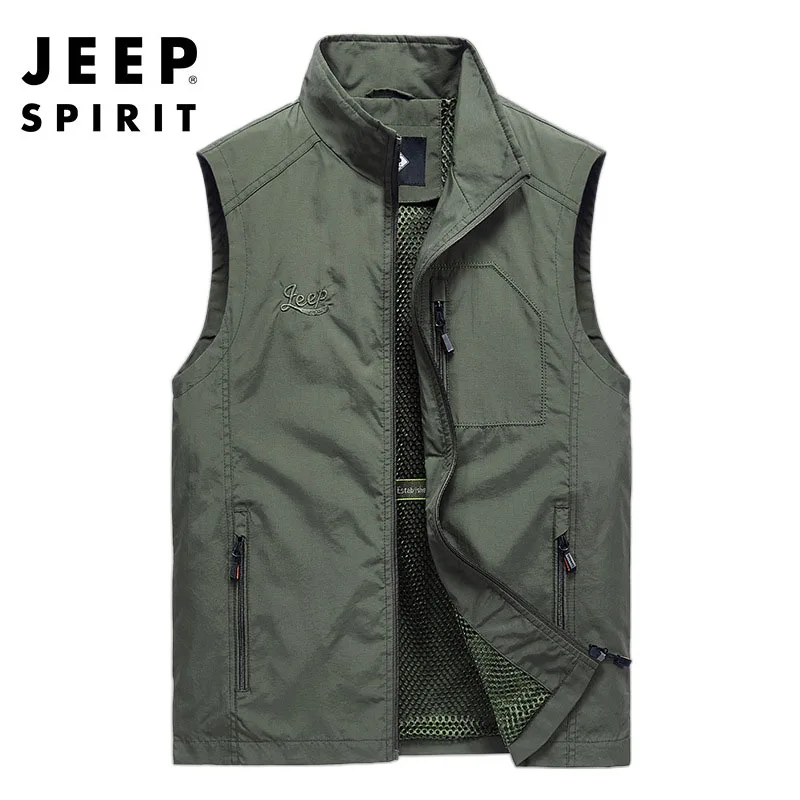 Мужская повседневная спортивная светильник Кая куртка JEEP SPIRIT модный жилет для