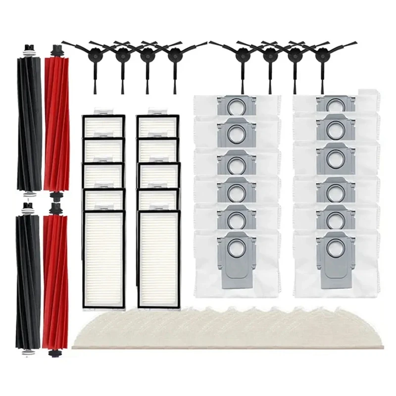 

For Roborock Q8 Max / Q8 Max+ Robot Vacuums Main Side Brush Filter Mop Rags Dust Bag Replacement Spare Parts